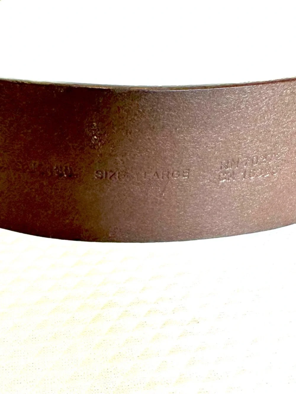 Kenneth Cole Wide Modeled Brown Leather Belt Minimalist Buckle Festival